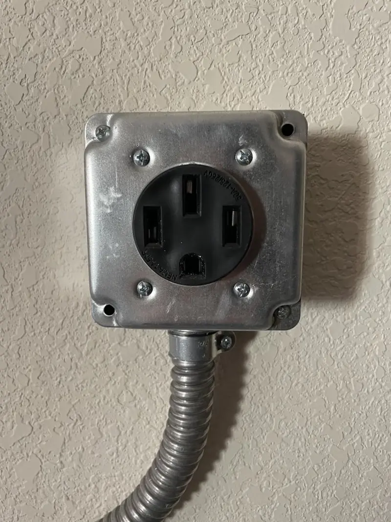 NEMA 14-50 outlet installed for Smart Home Electrical in Chickasha